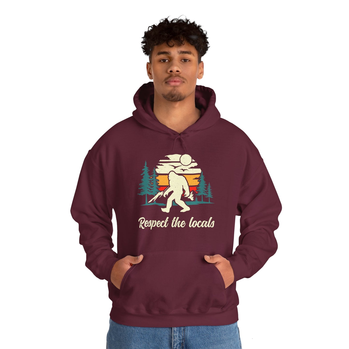 Respect the Locals - Bigfoot | Unisex Heavy Blend Hooded Sweatshirt