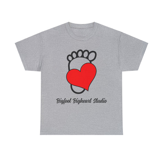 Bigfoot Bigheart Studio Logo Adult T-Shirt - Unisex Heavy Cotton Tee