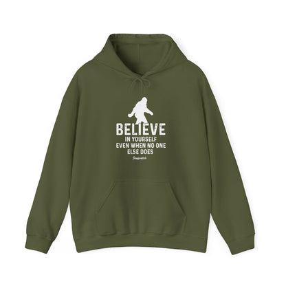 Believe In Yourself Bigfoot Hoodie - Unisex Heavy Blend™ Hooded Sweatshirt