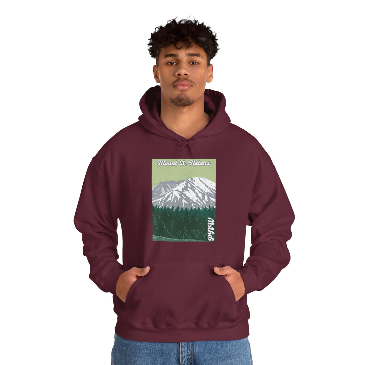 PNW Mount St. Helens Hoodie - Unisex Heavy Blend™ Hooded Sweatshirt