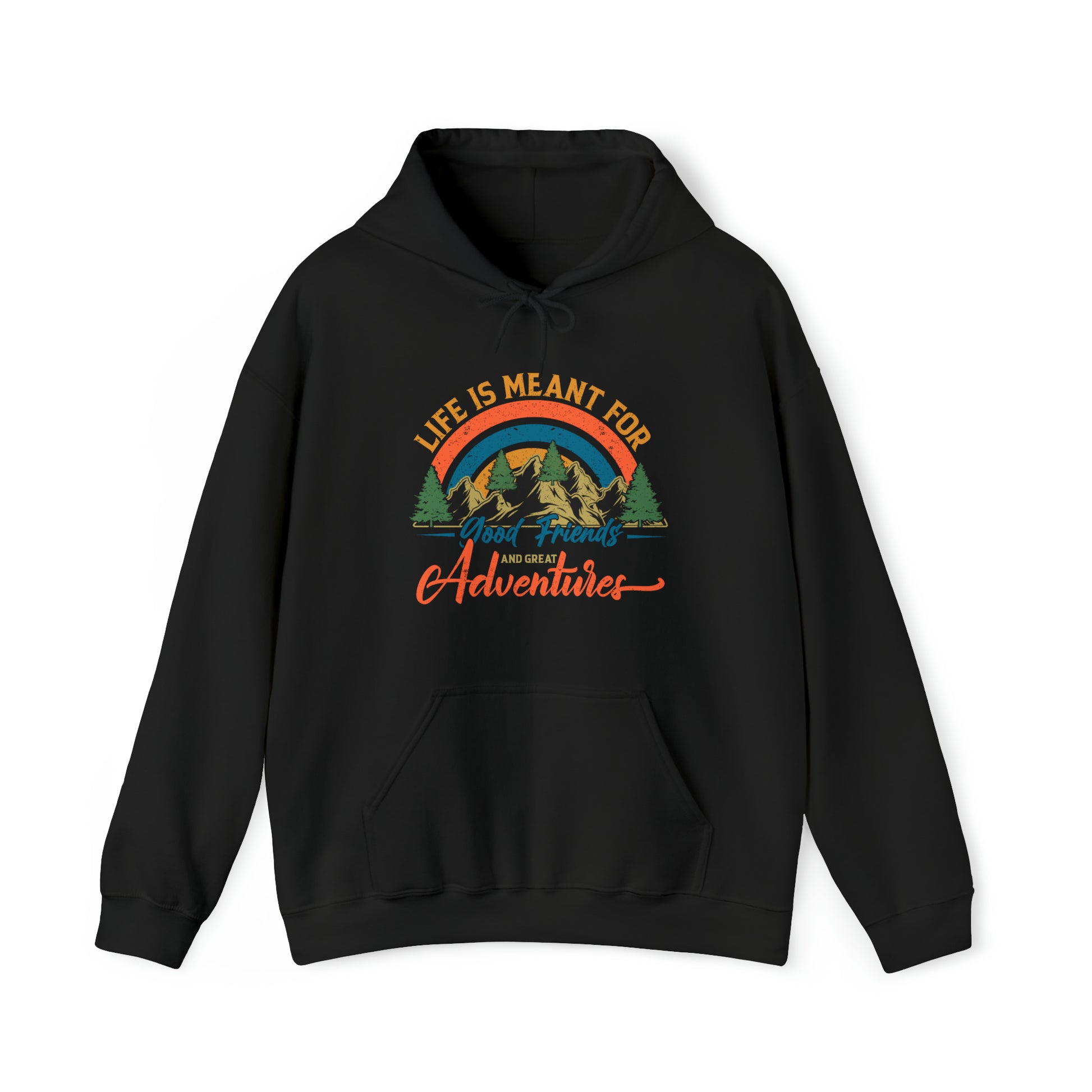 Good Friends Great Adventures - Unisex Heavy Blend™ Hooded Sweatshirt - Bigfoot Bigheart Studio