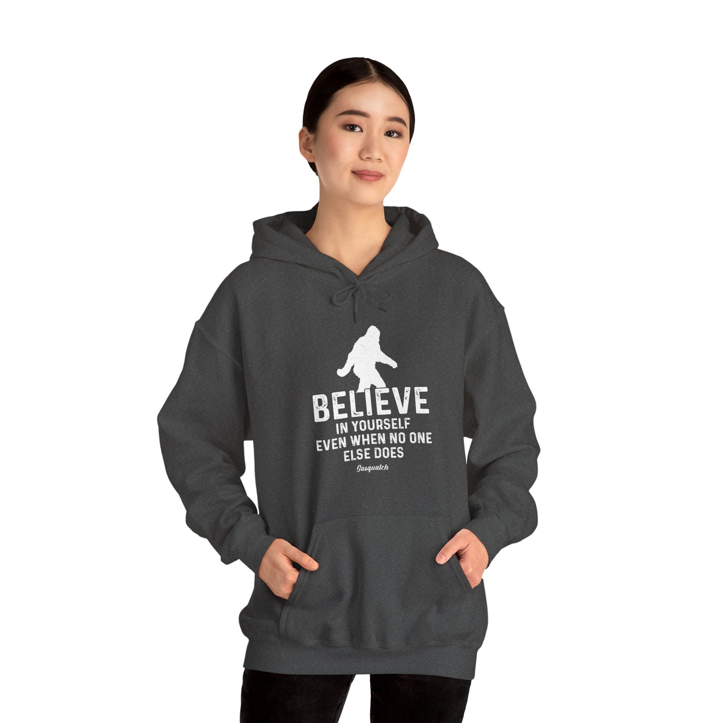 Believe In Yourself Bigfoot Hoodie - Unisex Heavy Blend™ Hooded Sweatshirt