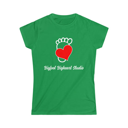 Bigfoot Bigheart Studio Logo - Women's Softstyle Tee - Bigfoot Bigheart Studio