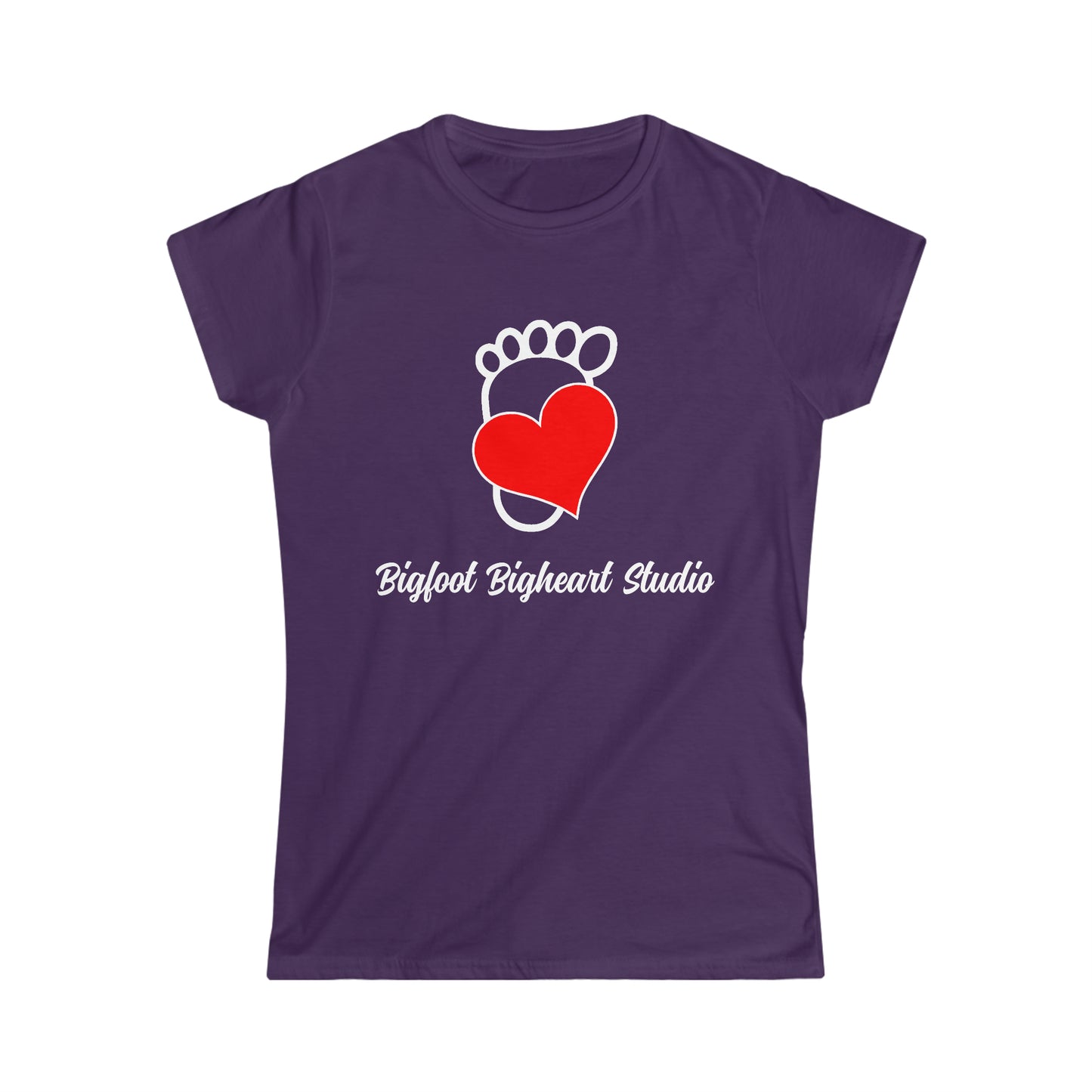 Bigfoot Bigheart Studio Logo - Women's Softstyle Tee - Bigfoot Bigheart Studio