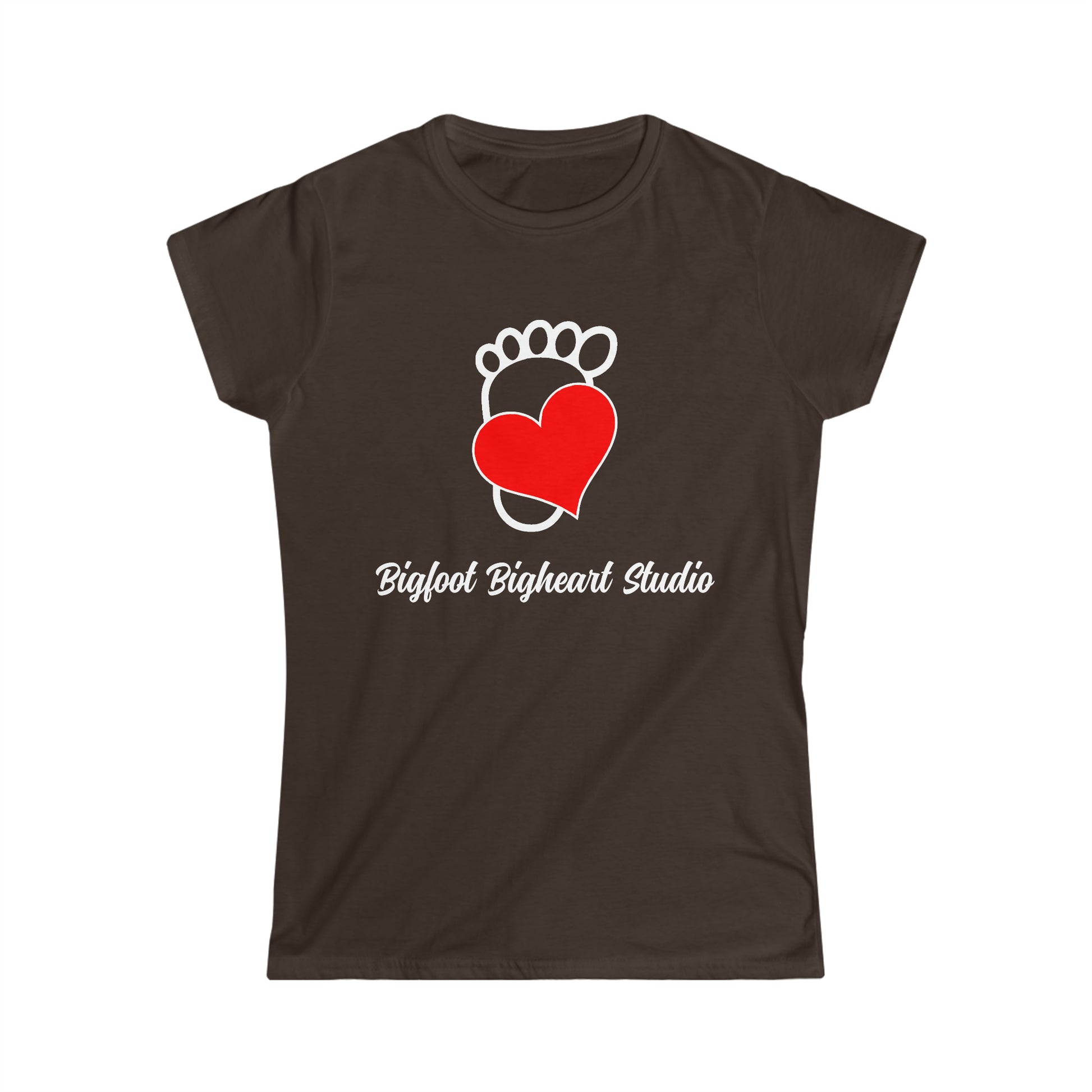 Bigfoot Bigheart Studio Logo - Women's Softstyle Tee - Bigfoot Bigheart Studio