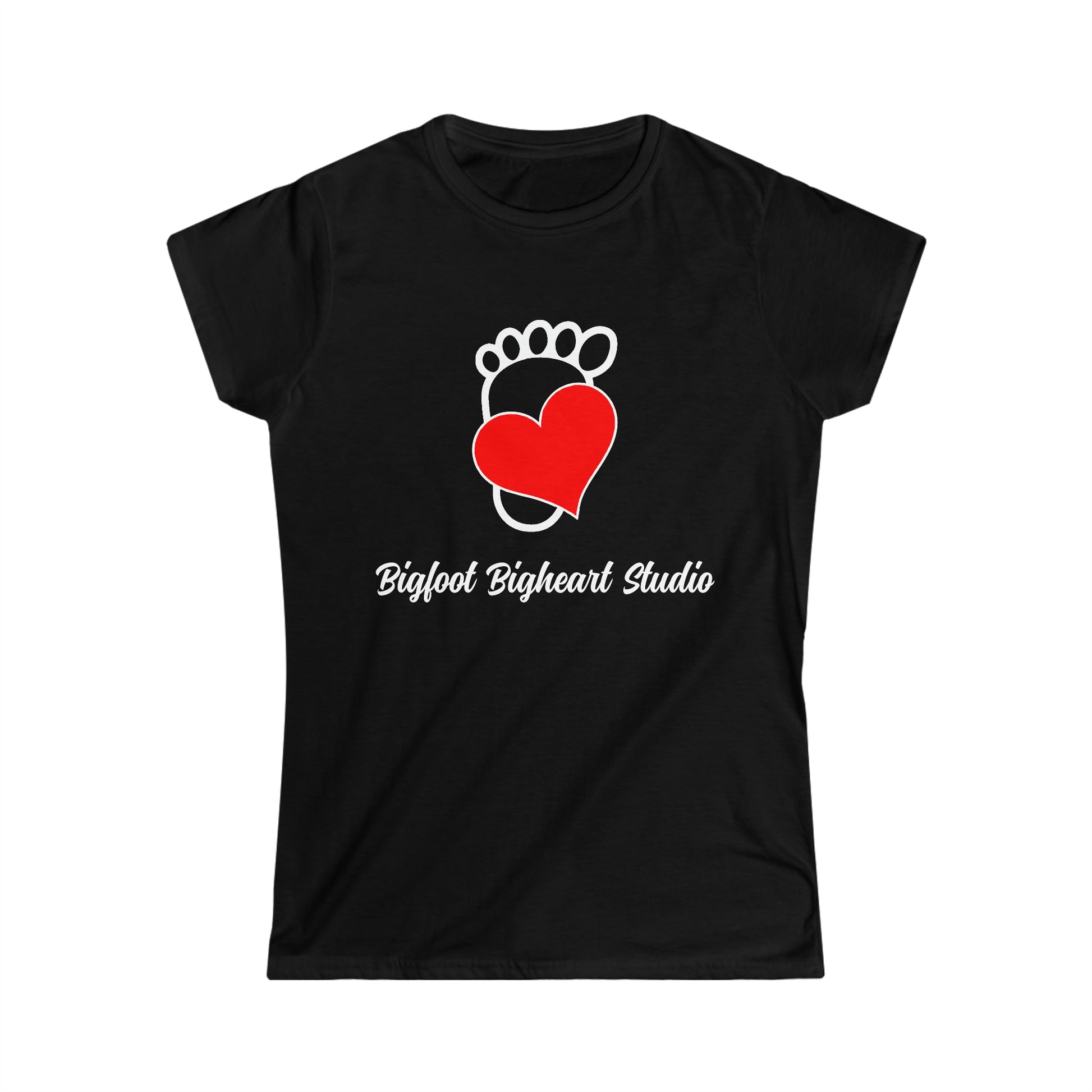 Bigfoot Bigheart Studio Logo - Women's Softstyle Tee - Bigfoot Bigheart Studio