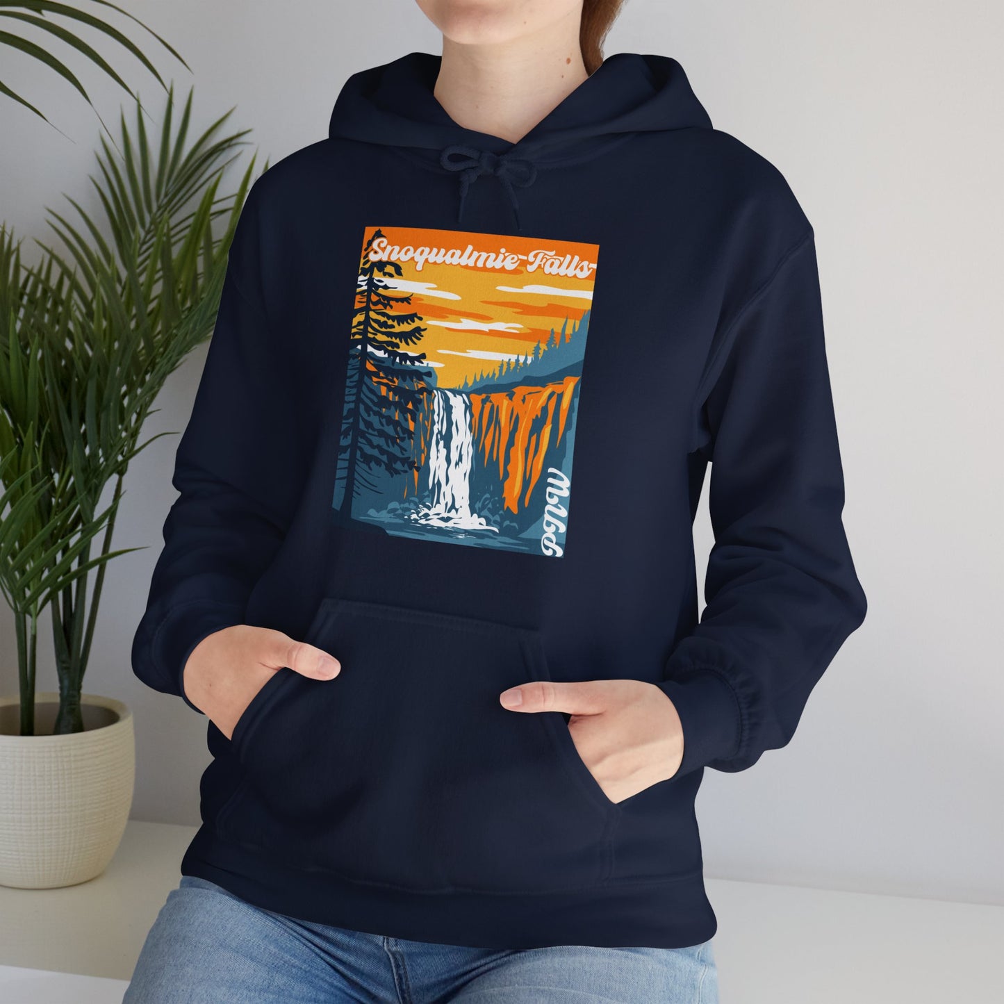 PNW Snoqualmie Falls Hoodie - Unisex Heavy Blend™ Hooded Sweatshirt