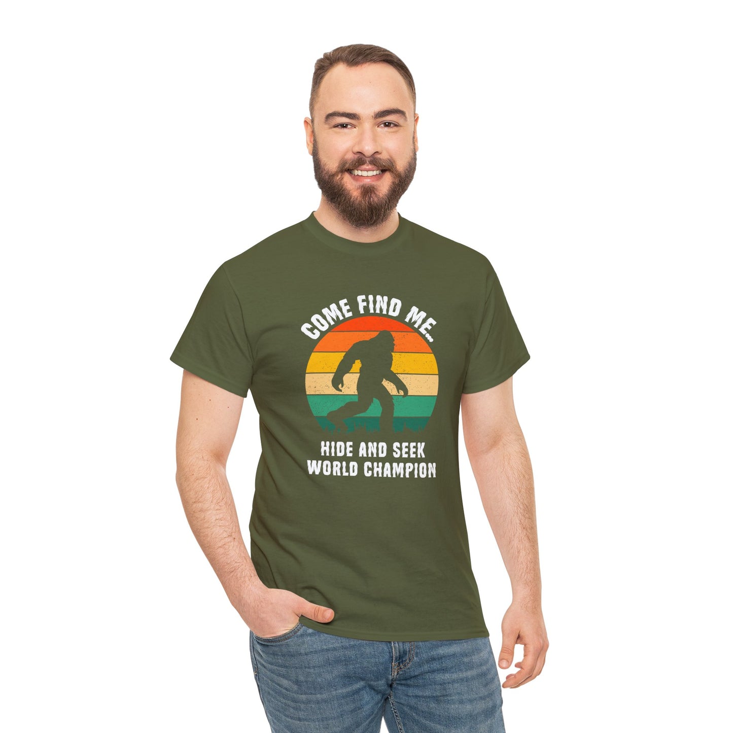 Hide And Seek Champion - Bigfoot - Adult Unisex Heavy Cotton Tee