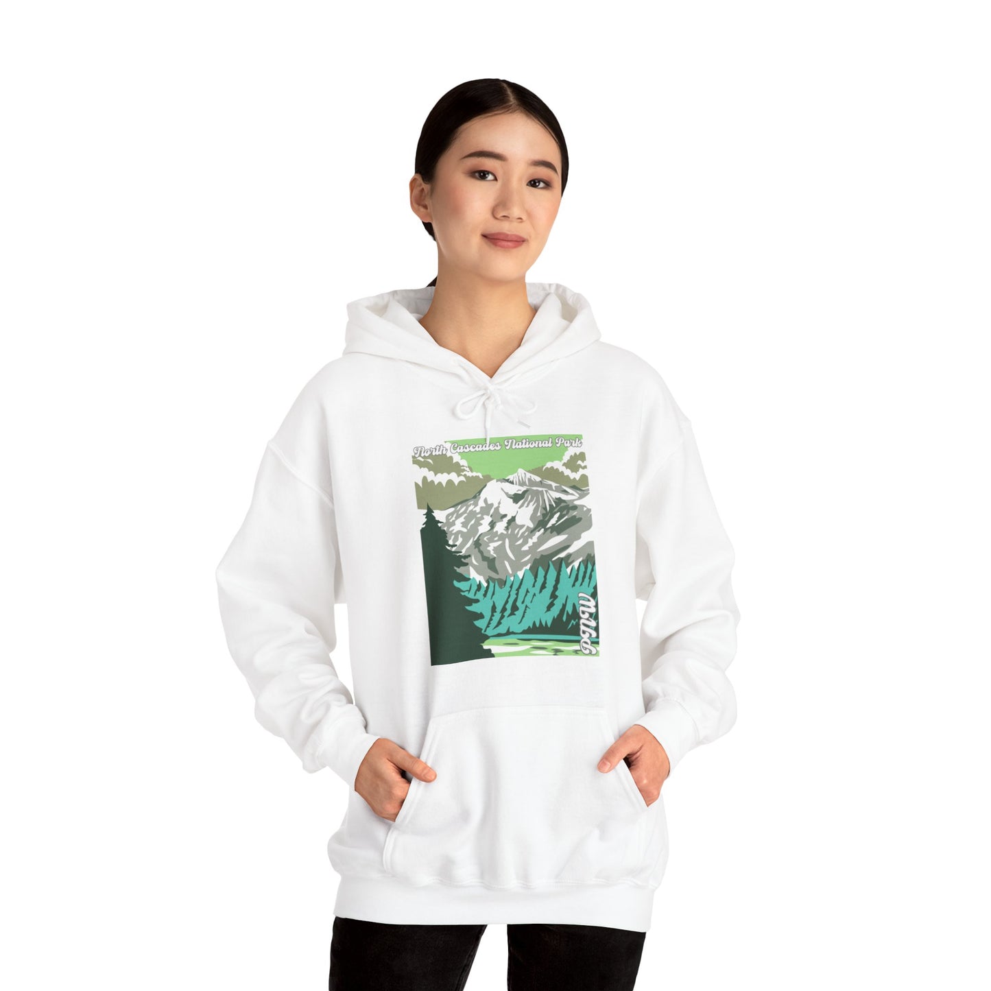 PNW North Cascades National Park Hoodie - Unisex Heavy Blend™ Hooded Sweatshirt