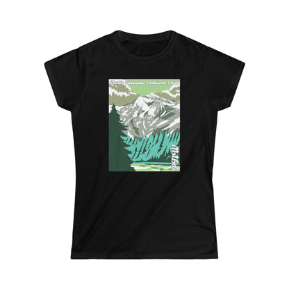 PNW North Cascades National Park - Women's Softstyle Tee - Bigfoot Bigheart Studio