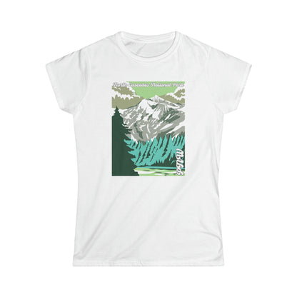 PNW North Cascades National Park - Women's Softstyle Tee - Bigfoot Bigheart Studio