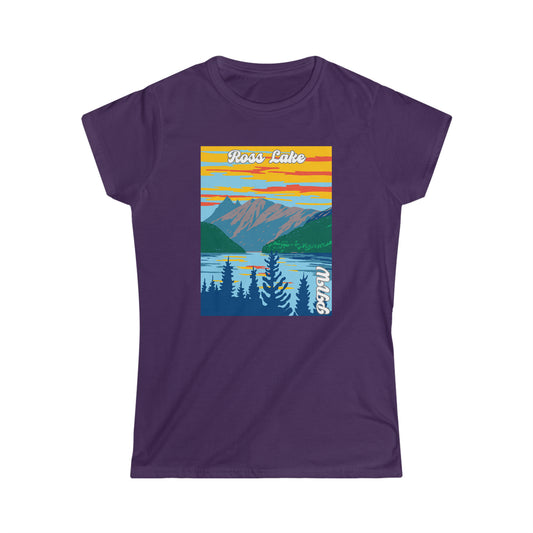 PNW Ross Lake - Women's Softstyle Tee - Bigfoot Bigheart Studio