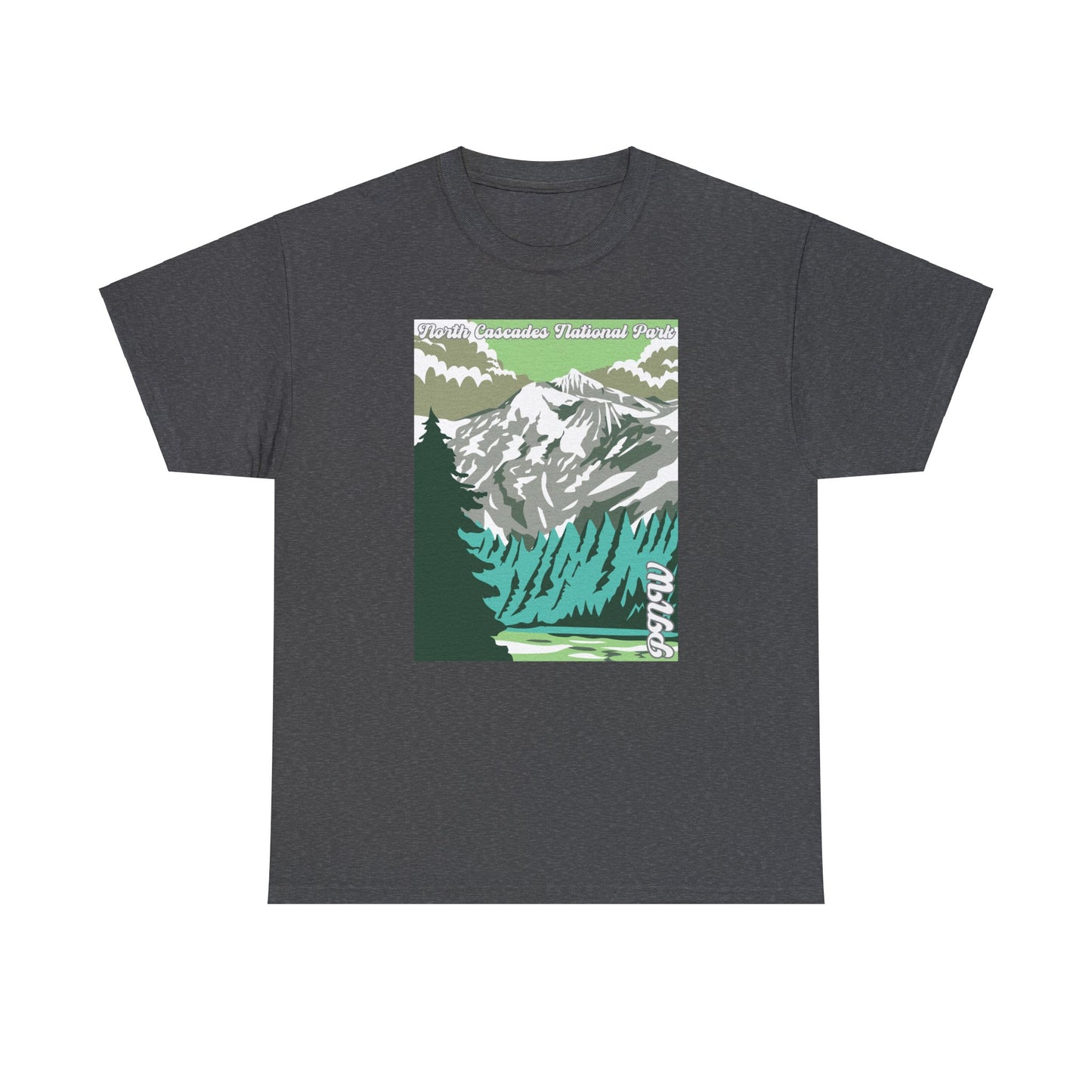 PNW North Cascades National Park T-Shirt - Unisex Heavy Cotton Tee