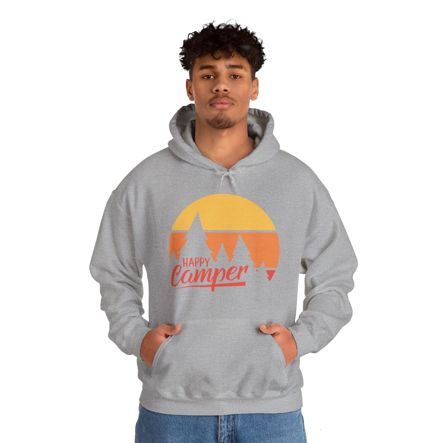 Happy Camper Adult Hoodie - Unisex Heavy Blend™ Hooded Sweatshirt - Bigfoot Bigheart Studio