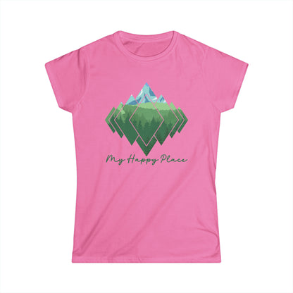 My Happy Place - Mountain Trees - Women's Softstyle Tee