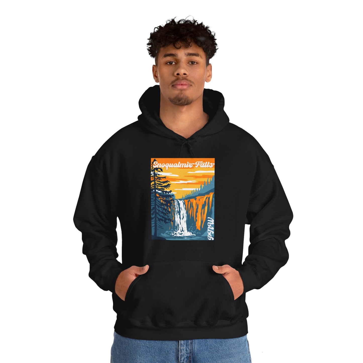 PNW Snoqualmie Falls Hoodie - Unisex Heavy Blend™ Hooded Sweatshirt