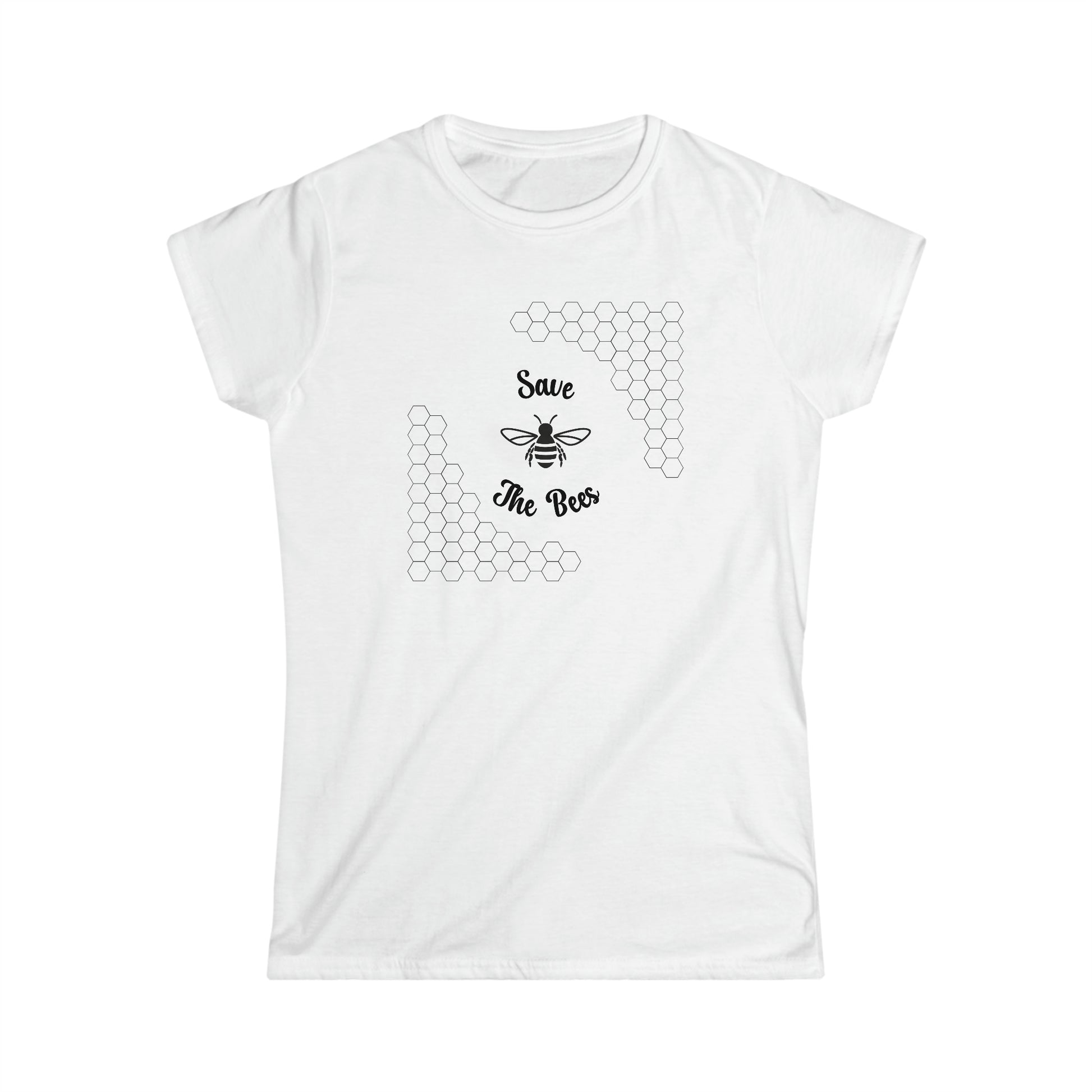 Save the Bees - Women's Softstyle Tee - Bigfoot Bigheart Studio