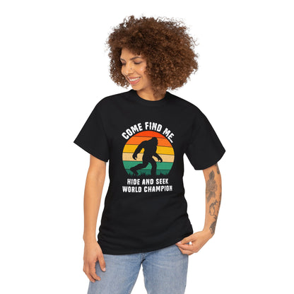 Hide And Seek Champion - Bigfoot - Adult Unisex Heavy Cotton Tee