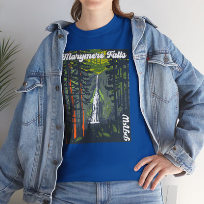 PNW Marymere Falls T-Shirt - Unisex Heavy Cotton Tee