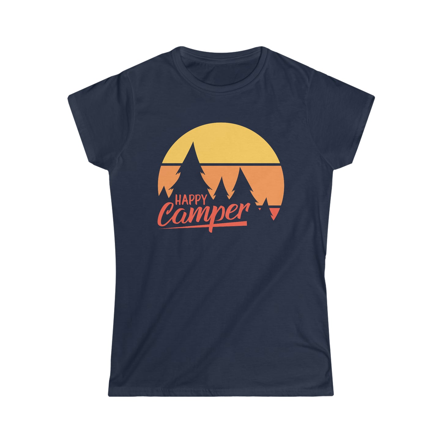 Happy Camper - Women's Softstyle Tee - Bigfoot Bigheart Studio