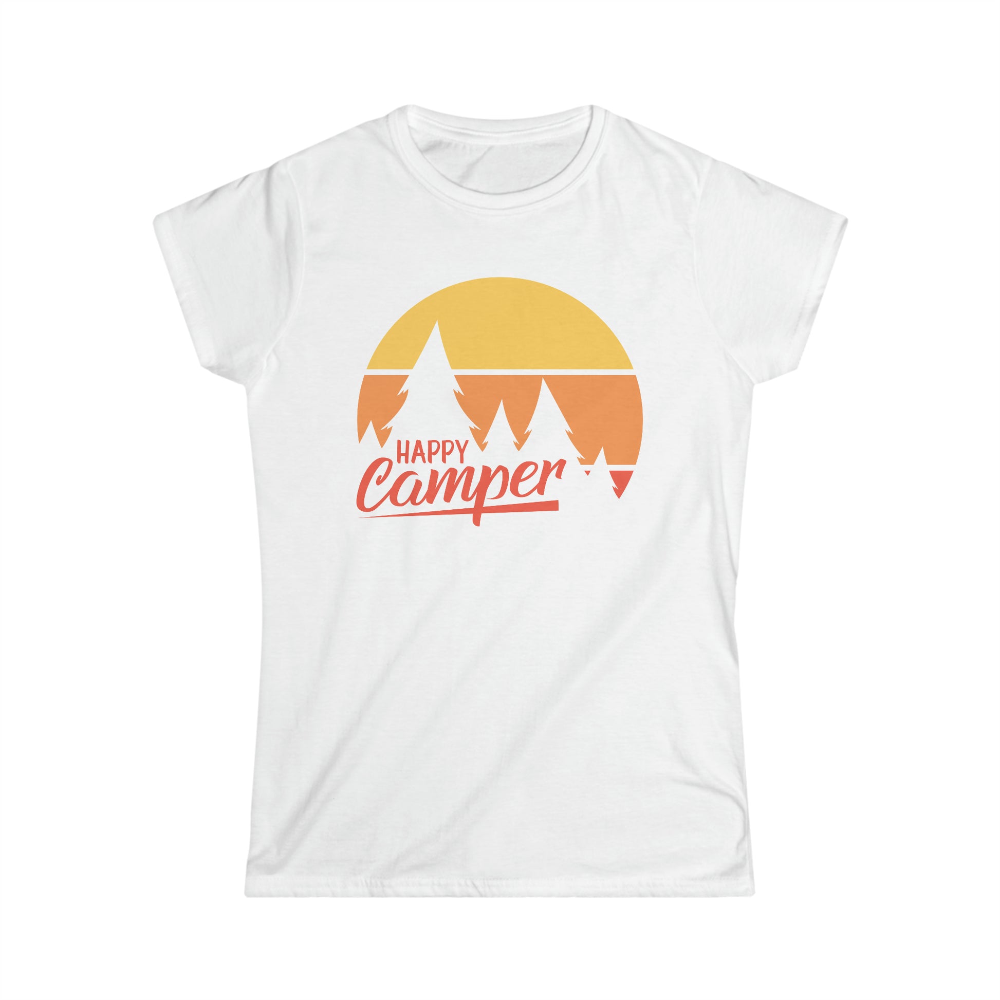 Happy Camper - Women's Softstyle Tee - Bigfoot Bigheart Studio