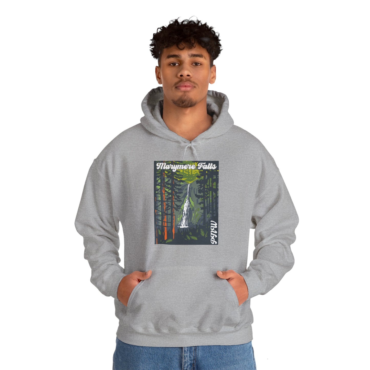 PNW Marymere Falls Hoodie - Unisex Heavy Blend™ Hooded Sweatshirt