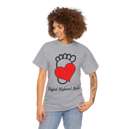 Bigfoot Bigheart Studio Logo Adult T-Shirt - Unisex Heavy Cotton Tee