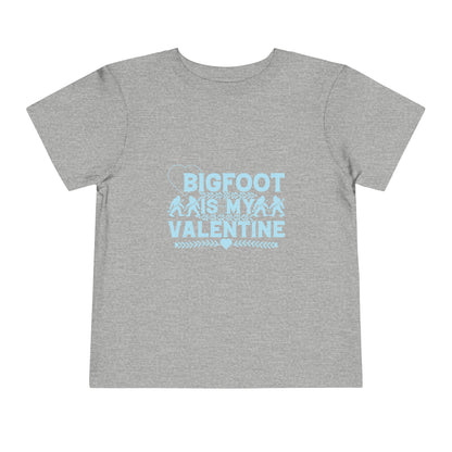 Bigfoot Is My Valentine - Toddler Short Sleeve Tee - Bigfoot Bigheart Studio