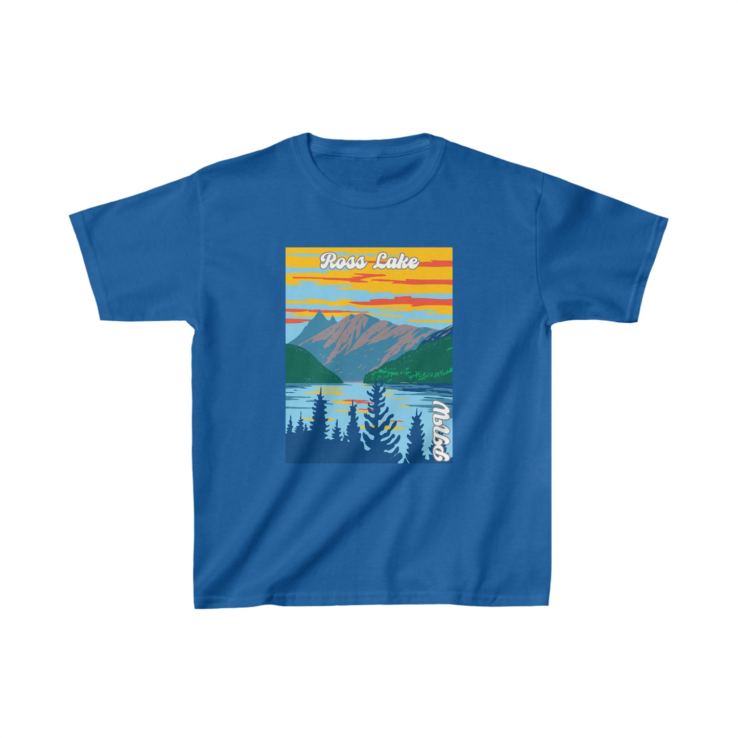 PNW Ross Lake Youth Tee - Kids Heavy Cotton™ Tee - Bigfoot Bigheart Studio