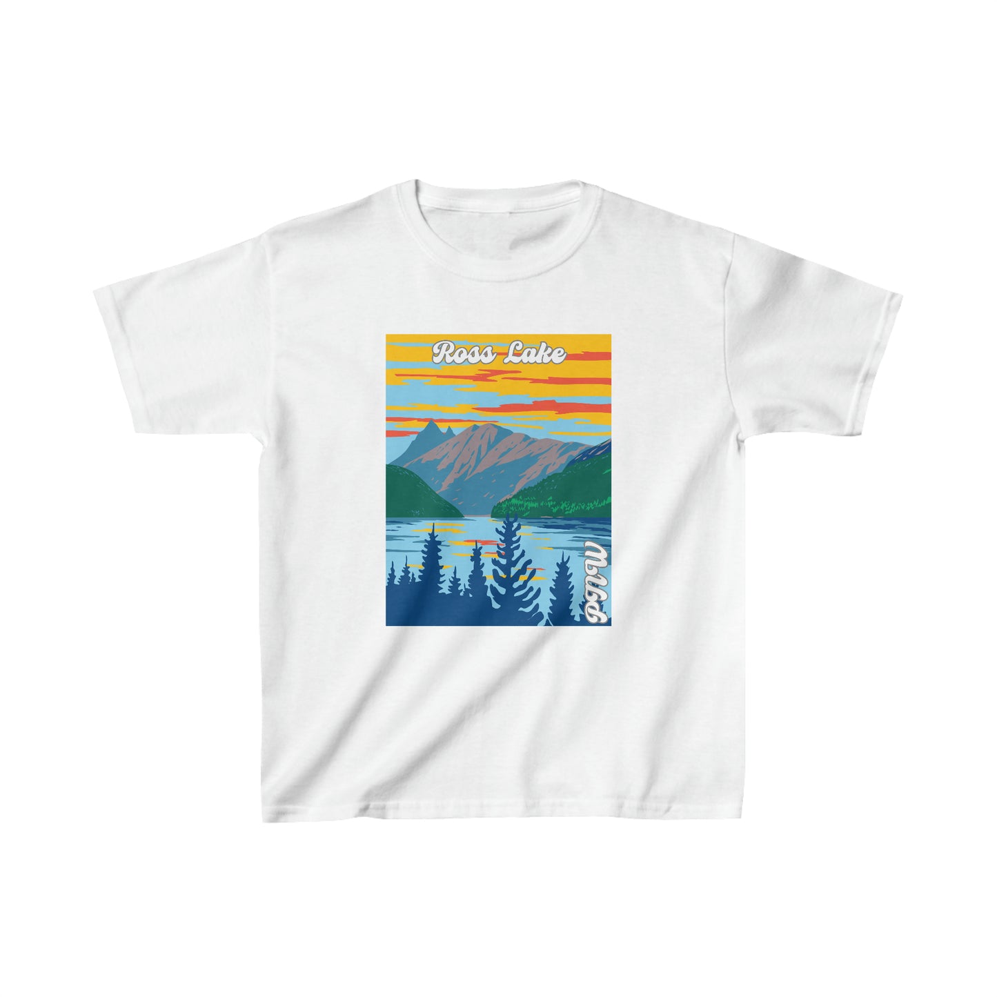 PNW Ross Lake Youth Tee - Kids Heavy Cotton™ Tee - Bigfoot Bigheart Studio