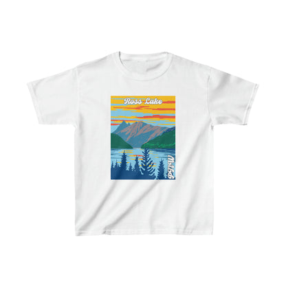 PNW Ross Lake Youth Tee - Kids Heavy Cotton™ Tee - Bigfoot Bigheart Studio