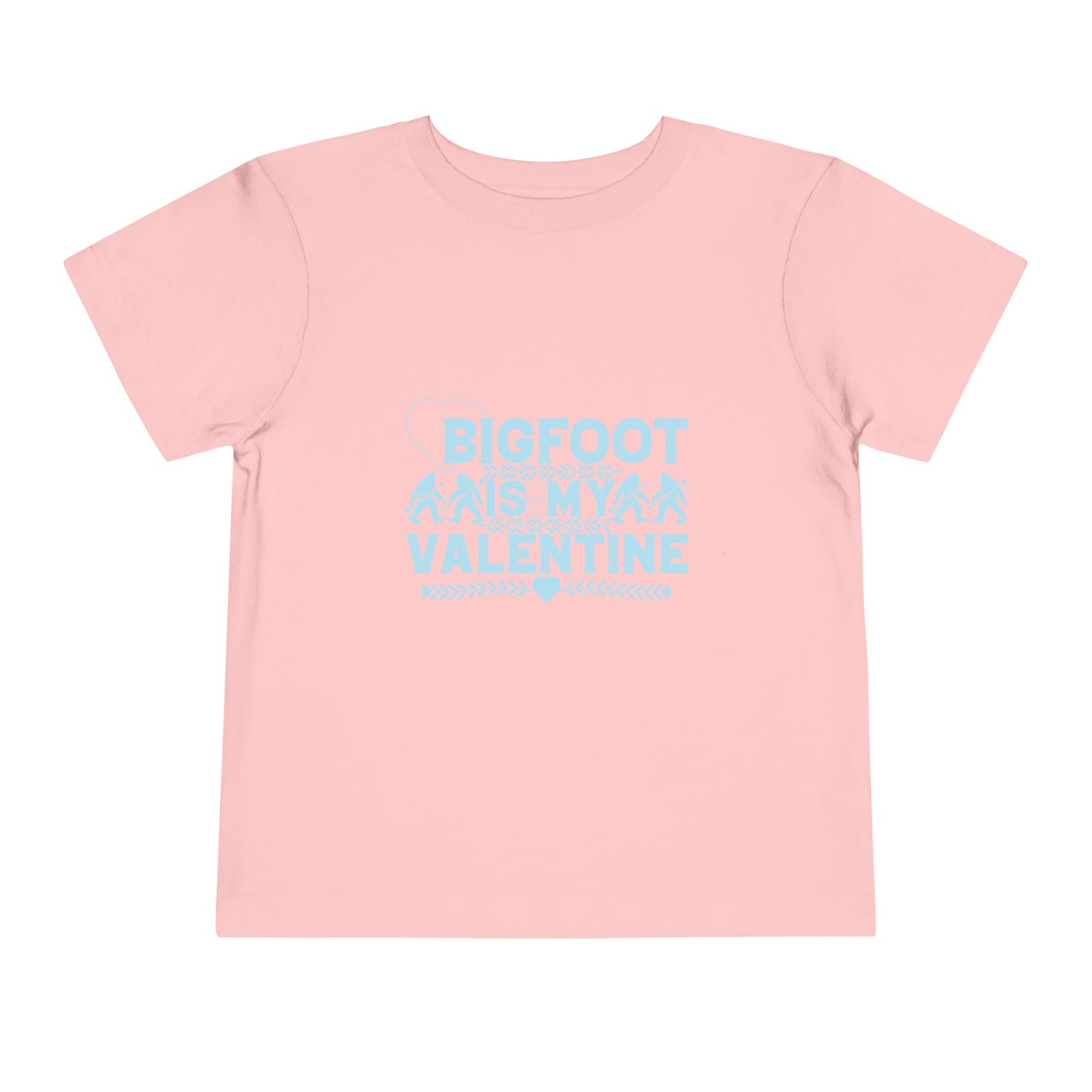 Bigfoot Is My Valentine - Toddler Short Sleeve Tee - Bigfoot Bigheart Studio