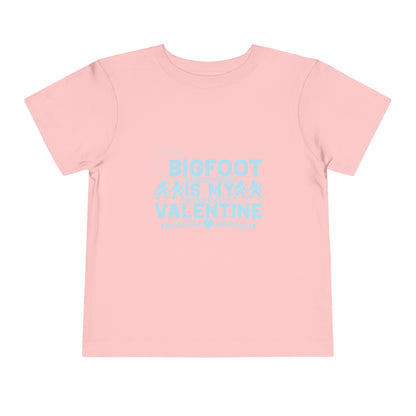 Bigfoot Is My Valentine - Toddler Short Sleeve Tee - Bigfoot Bigheart Studio