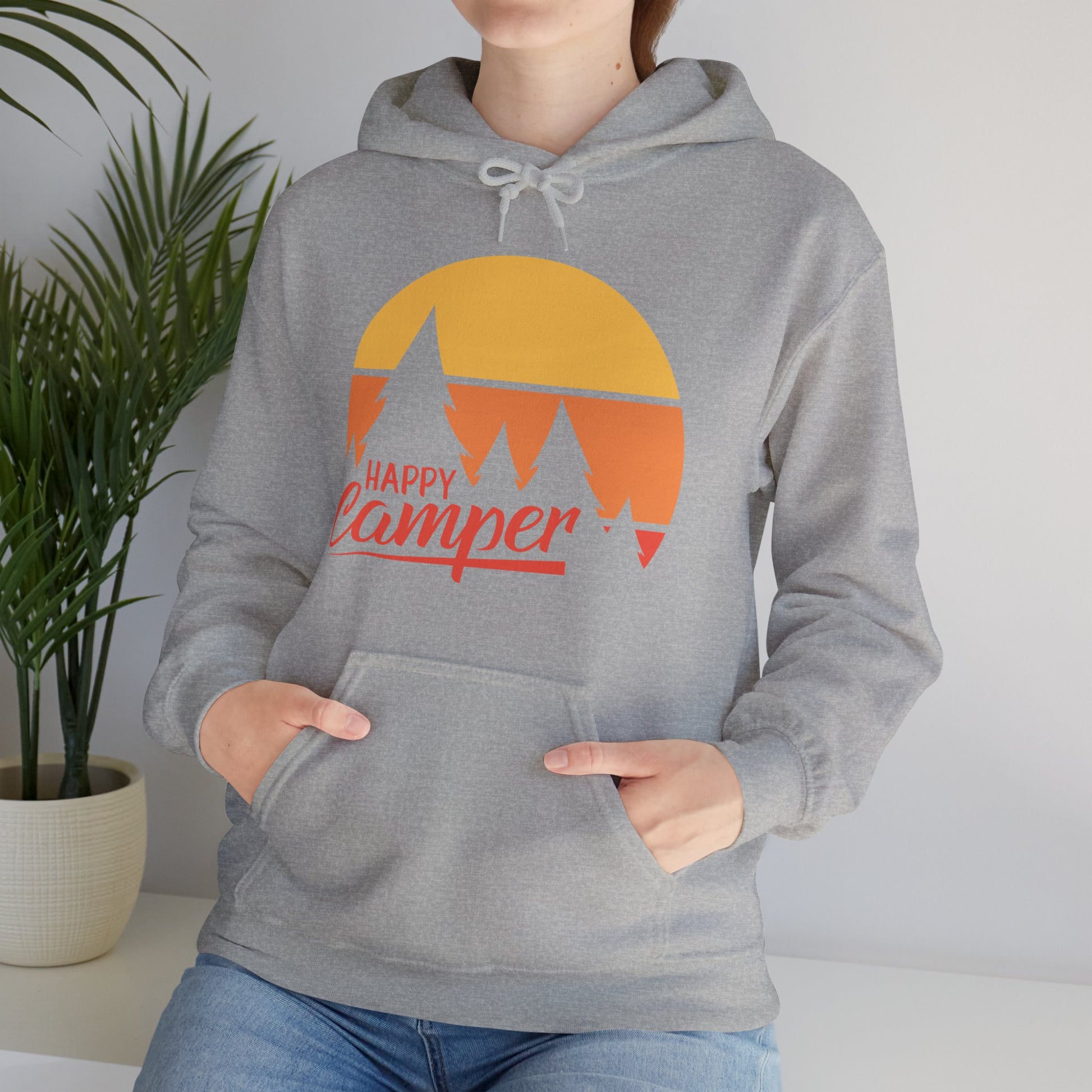 Happy Camper Adult Hoodie - Unisex Heavy Blend™ Hooded Sweatshirt - Bigfoot Bigheart Studio