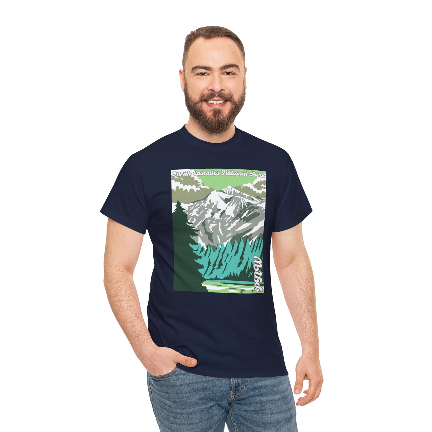 PNW North Cascades National Park T-Shirt - Unisex Heavy Cotton Tee