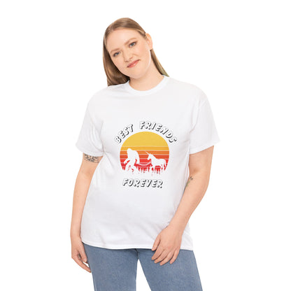 Unicorn Bigfoot Best Friends Forever - Unisex Heavy Cotton Tee