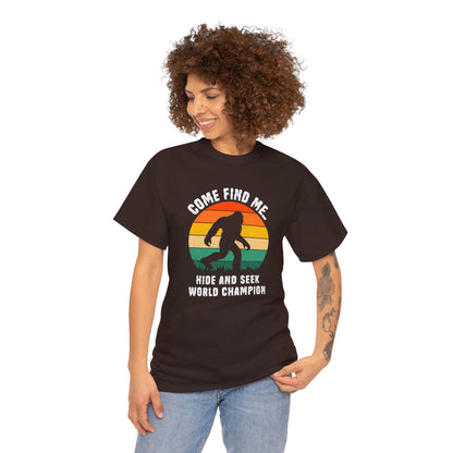 Hide And Seek Champion - Bigfoot - Adult Unisex Heavy Cotton Tee