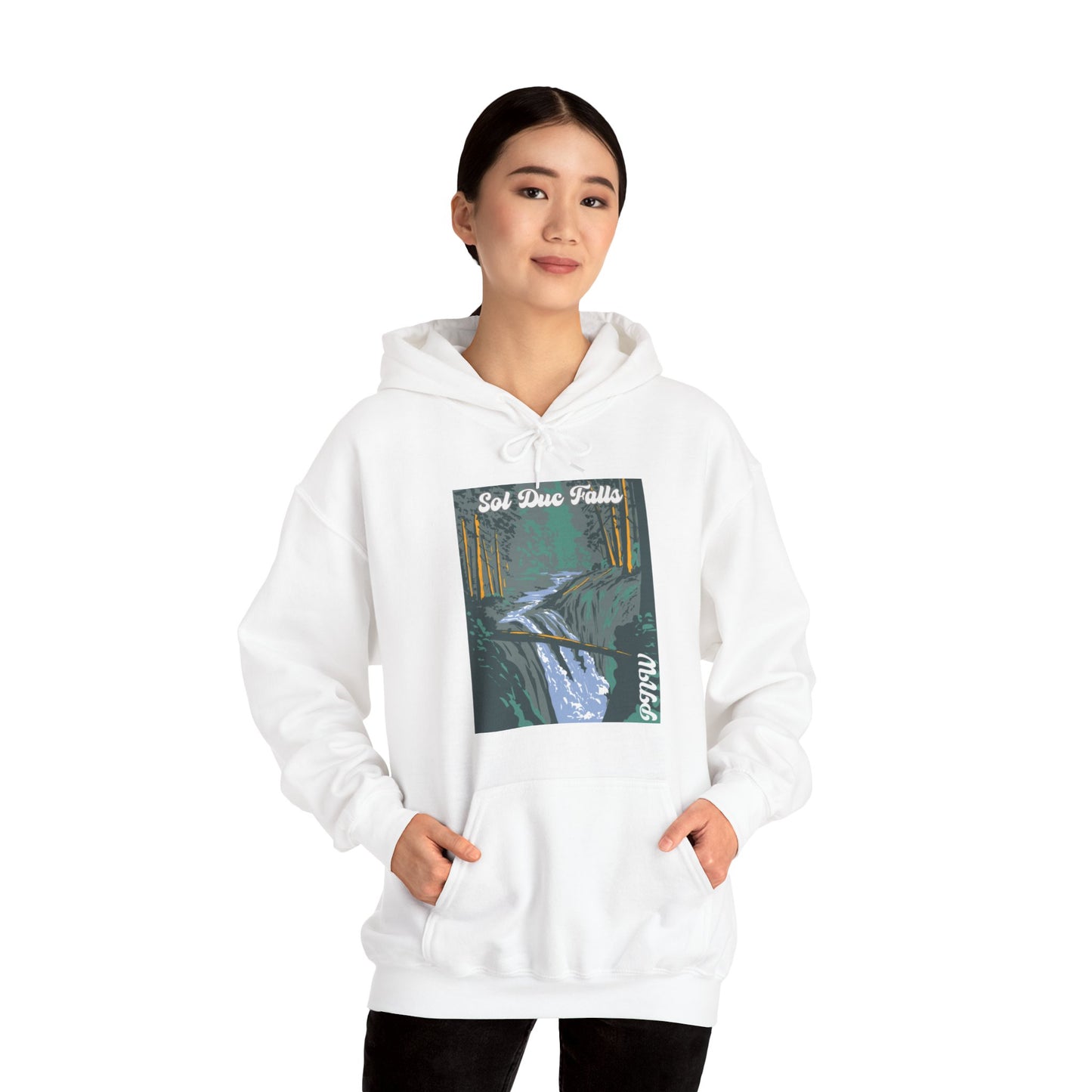 PNW Sol Duc Falls Hoodie - Unisex Heavy Blend™ Hooded Sweatshirt