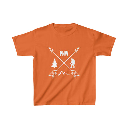 Pacific Northwest Crossed Arrows PNW Youth T-Shirt - Kids Heavy Cotton™ Tee - Bigfoot Bigheart Studio