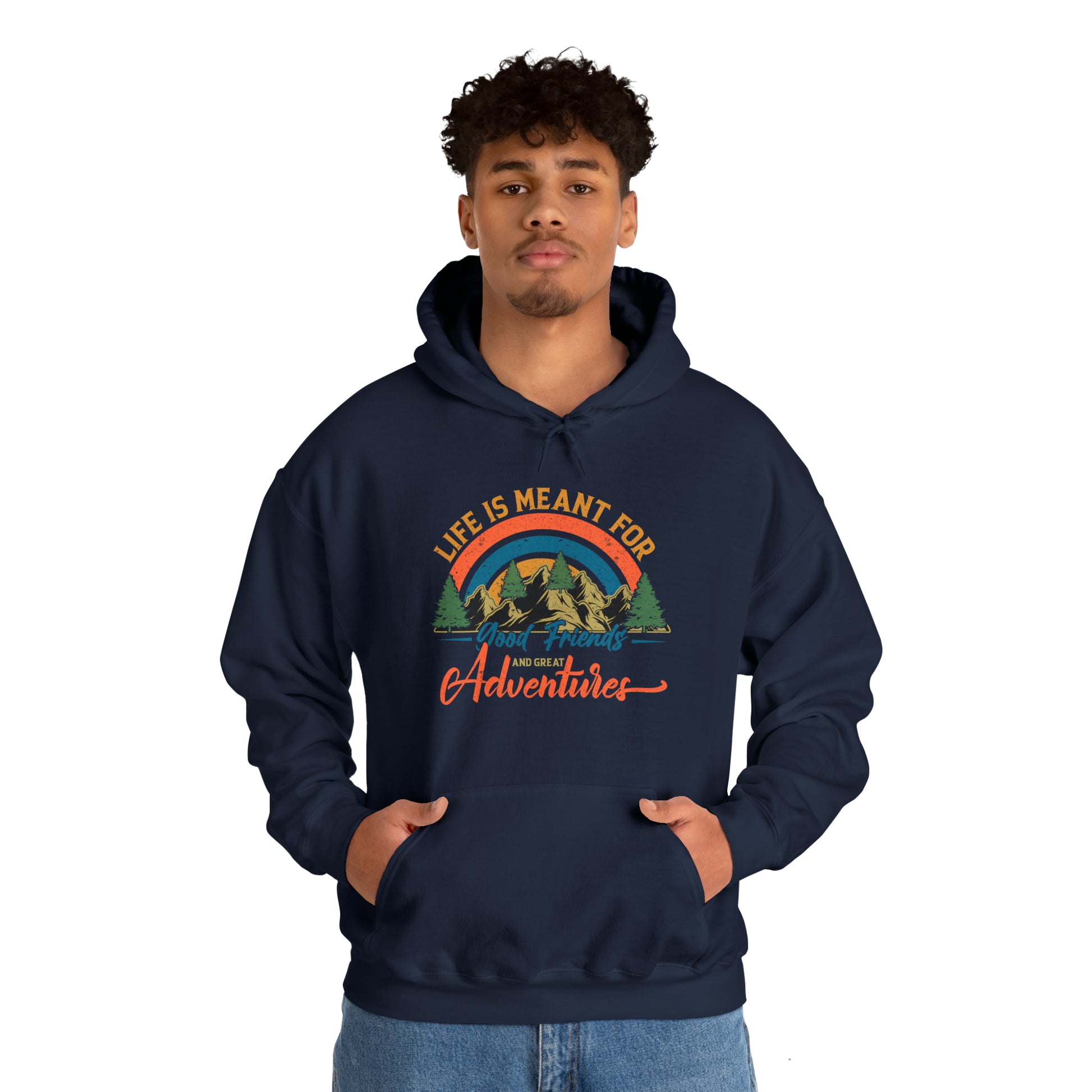 Good Friends Great Adventures - Unisex Heavy Blend™ Hooded Sweatshirt - Bigfoot Bigheart Studio