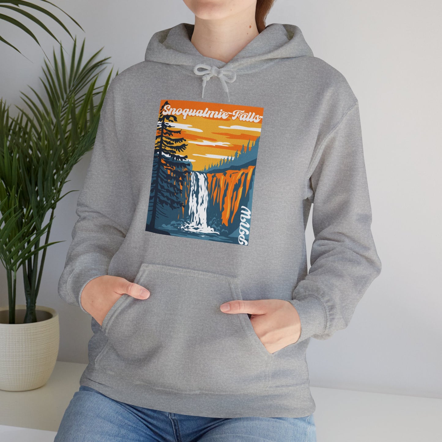 PNW Snoqualmie Falls Hoodie - Unisex Heavy Blend™ Hooded Sweatshirt