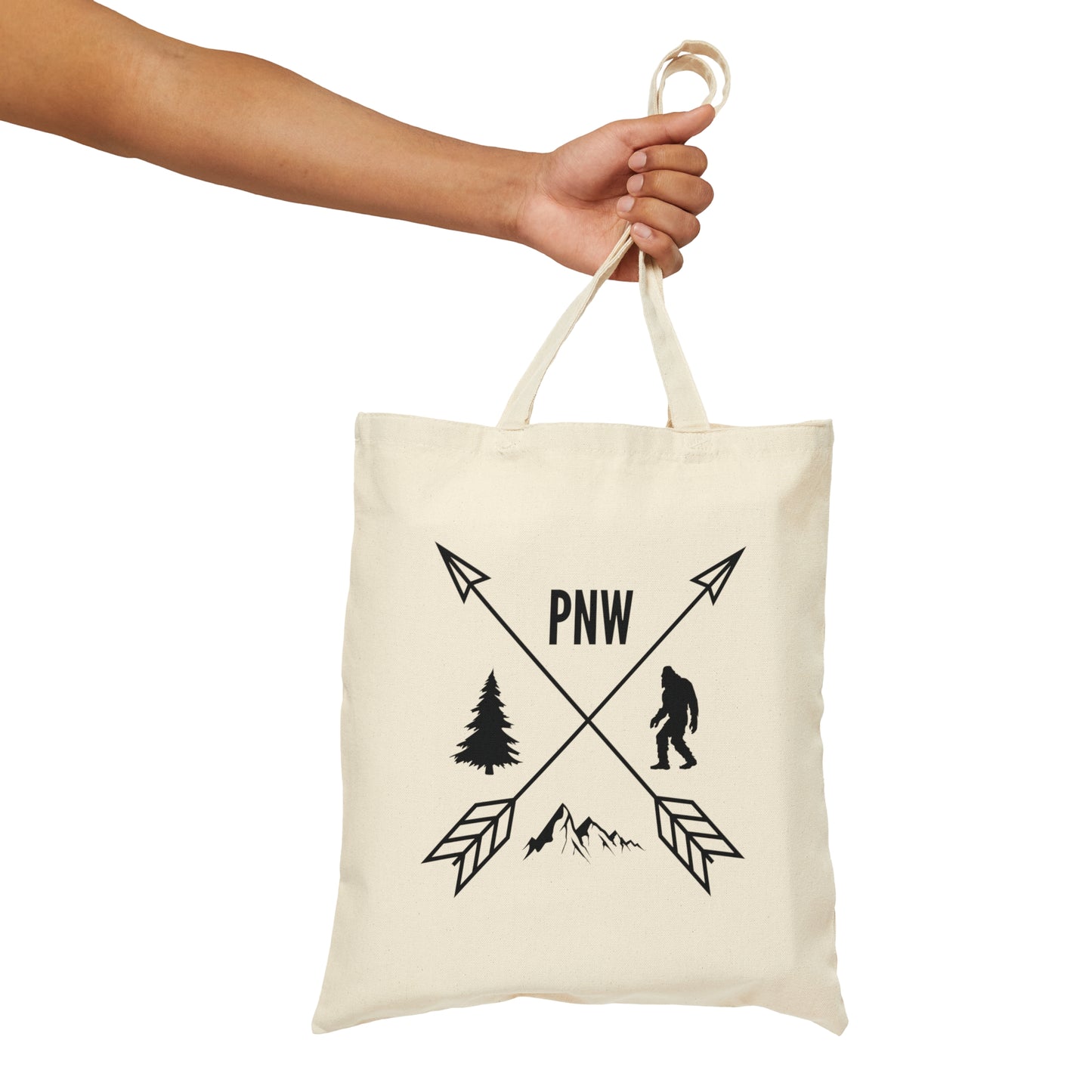 Pacific Northwest Crossed Arrows - Tote Bag - Bigfoot Bigheart Studio