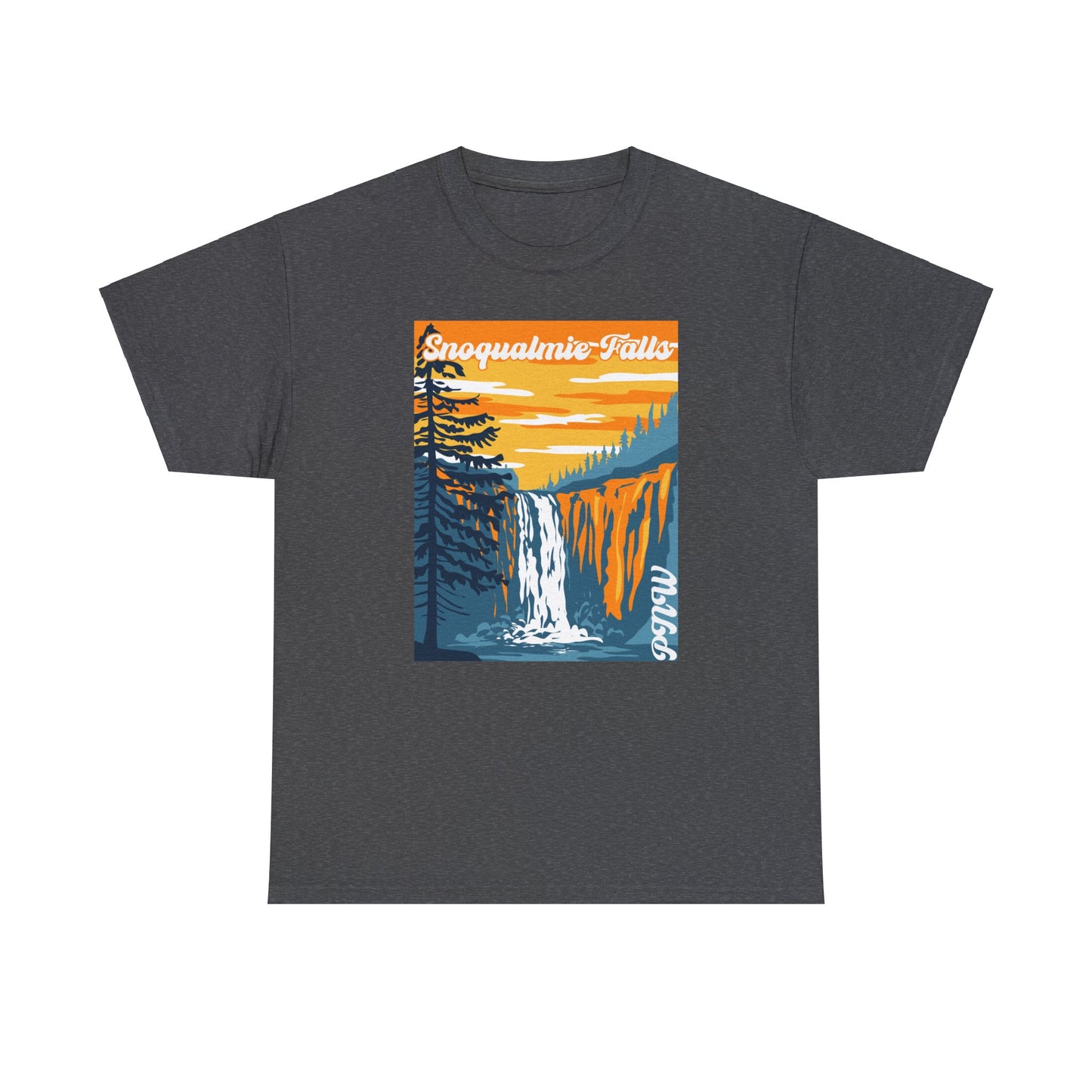 PNW Snoqualmie Falls T-Shirt - Unisex Heavy Cotton Tee