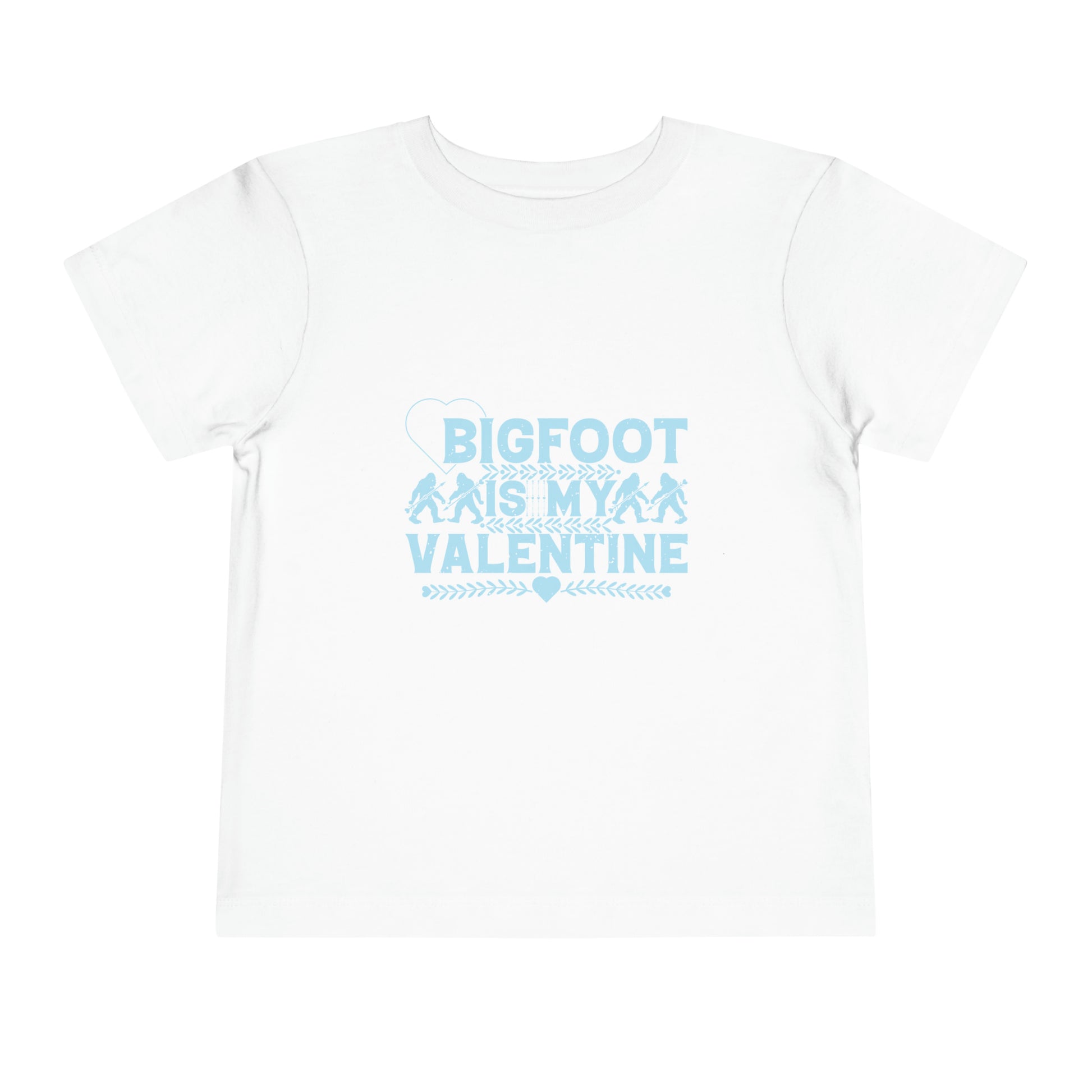 Bigfoot Is My Valentine - Toddler Short Sleeve Tee - Bigfoot Bigheart Studio