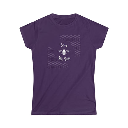 Save the Bees - Women's Softstyle Tee - Bigfoot Bigheart Studio