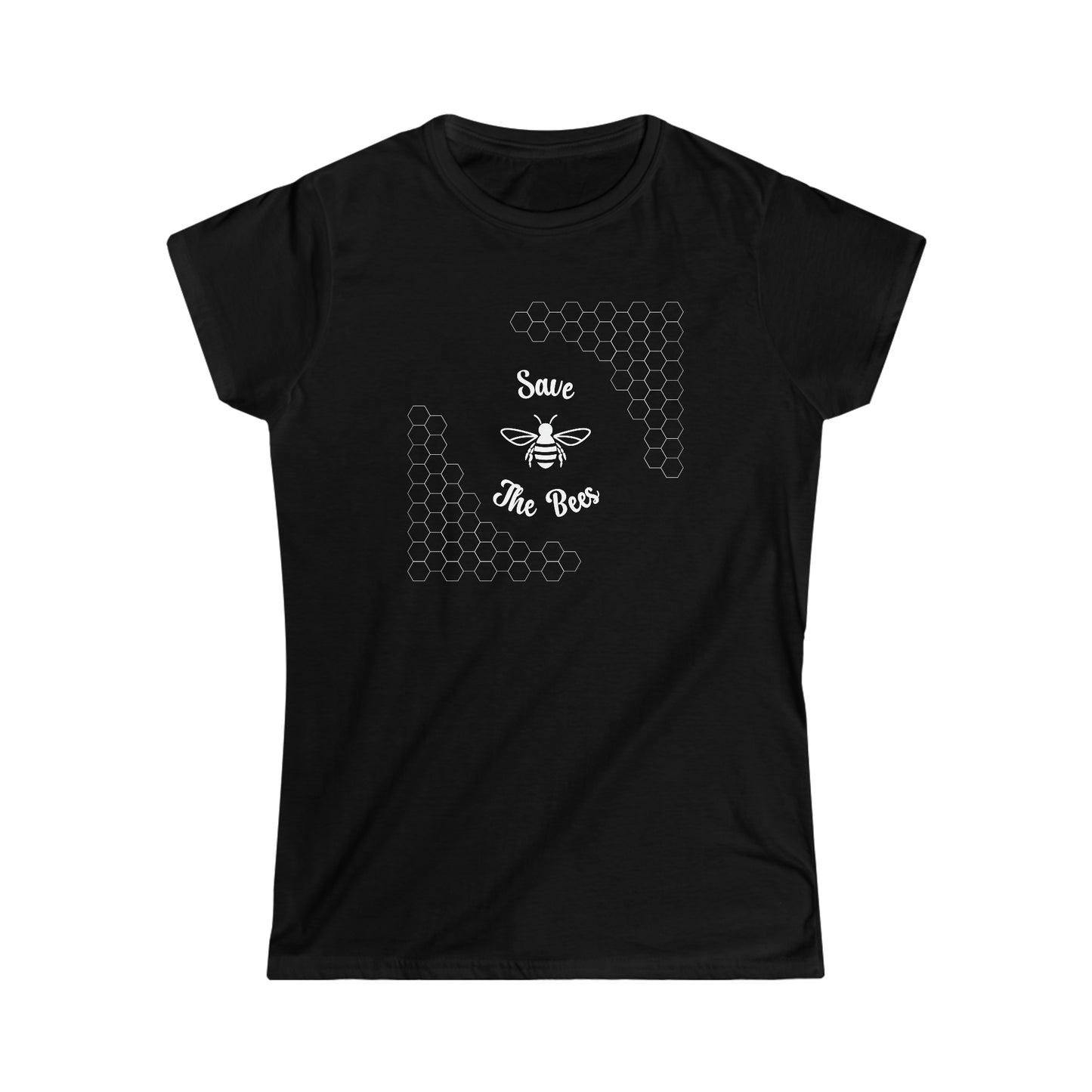 Save the Bees - Women's Softstyle Tee - Bigfoot Bigheart Studio