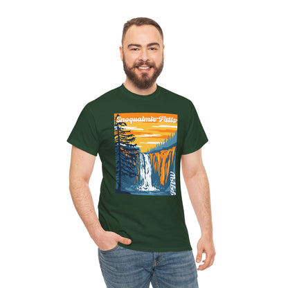 PNW Snoqualmie Falls T-Shirt - Unisex Heavy Cotton Tee