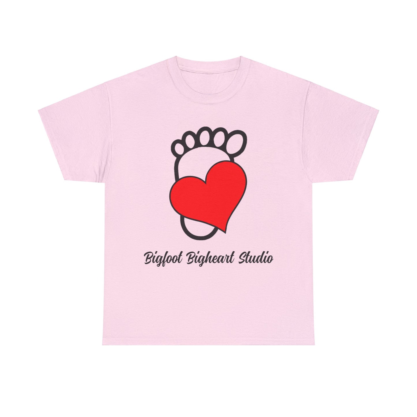 Bigfoot Bigheart Studio Logo Adult T-Shirt - Unisex Heavy Cotton Tee