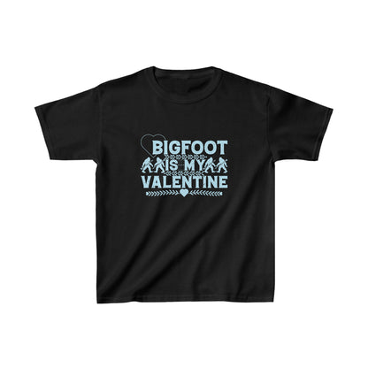 Bigfoot Is My Valentine - Kids Heavy Cotton™ Tee - Bigfoot Bigheart Studio