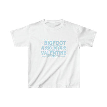 Bigfoot Is My Valentine - Kids Heavy Cotton™ Tee - Bigfoot Bigheart Studio